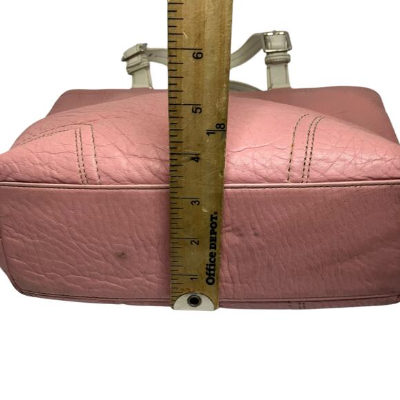 Coach Hamilton Pink Pebbled Leather Tote Shoulder Bag - Picture 14 of 14